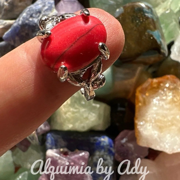 Alquimia Red and Silver Ring - Picture 2 of 8